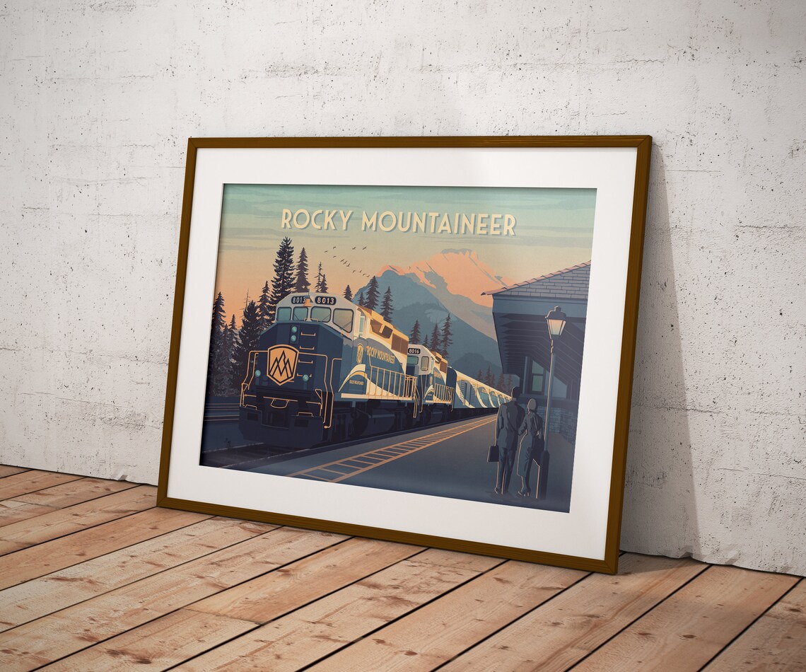 Rocky Mountaineer Canada Vintage Travel Poster - Image 2