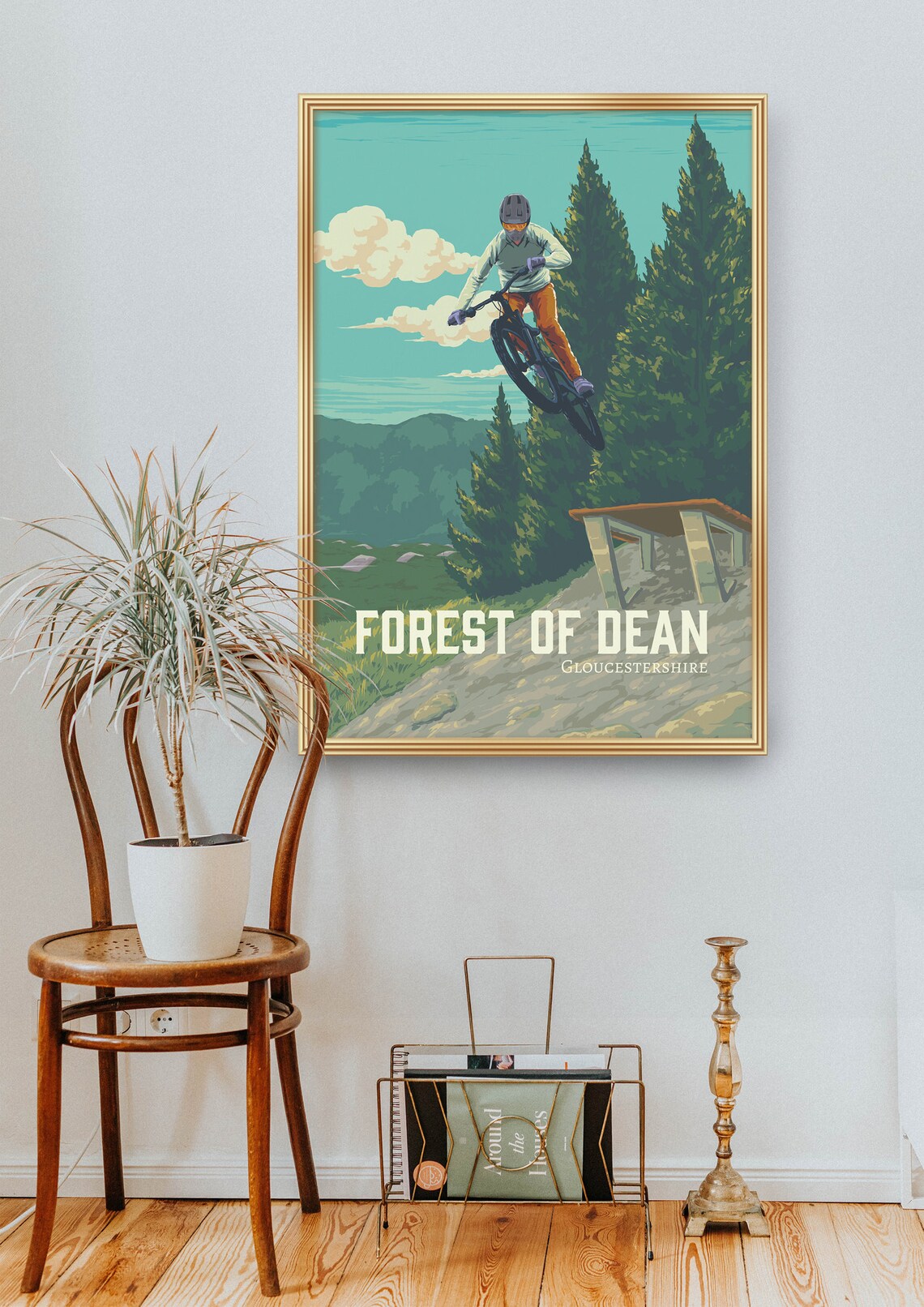 Forest of Dean Gloucestershire Mountain Biking Jump Ramp MTB Poster - Image 2