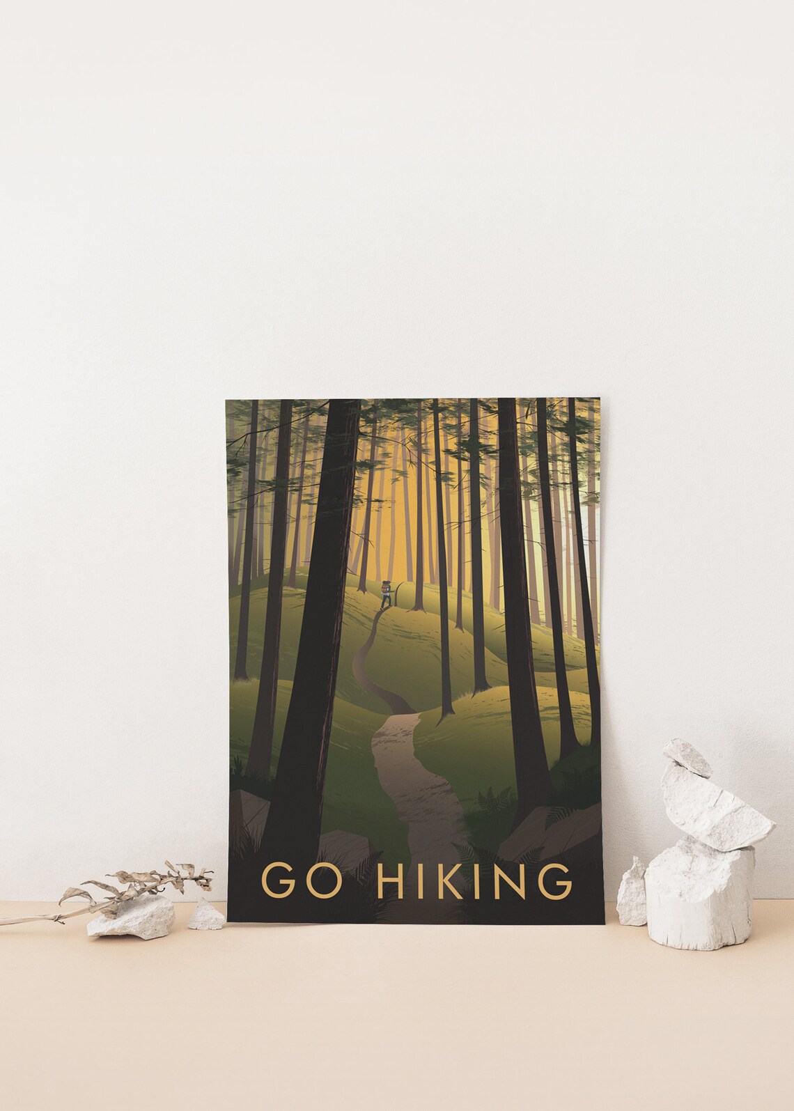 Go Hiking Vintage Travel Poster, Outdoor Adventure - Image 4