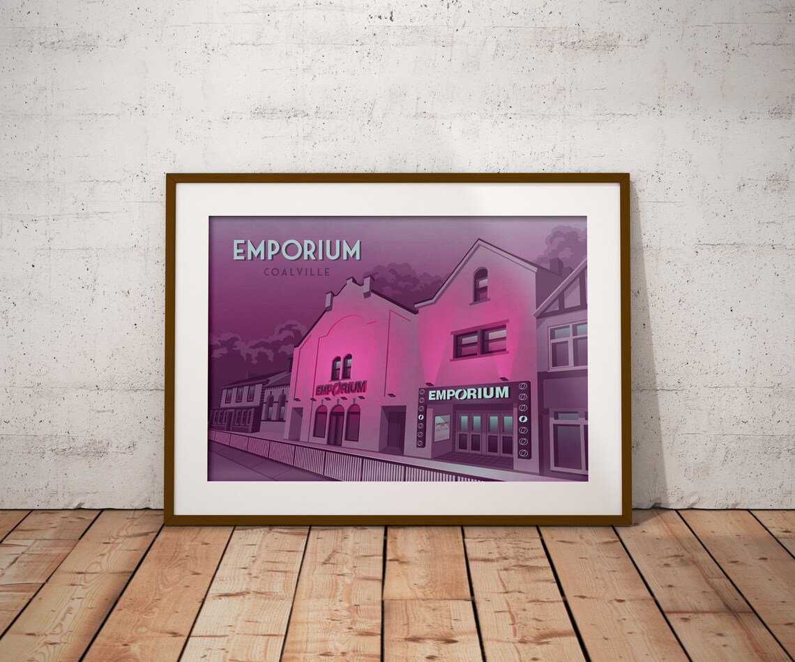 Emporium Coalville Nightclub Neon Night Rave Music Venue Poster - Image 4