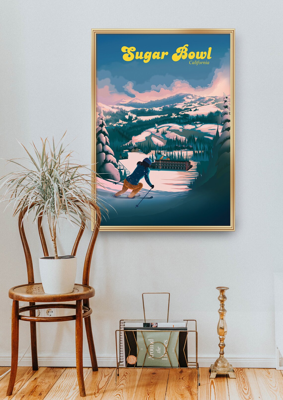 Sugar Bowl Ski Resort Vintage Travel Poster - Image 2