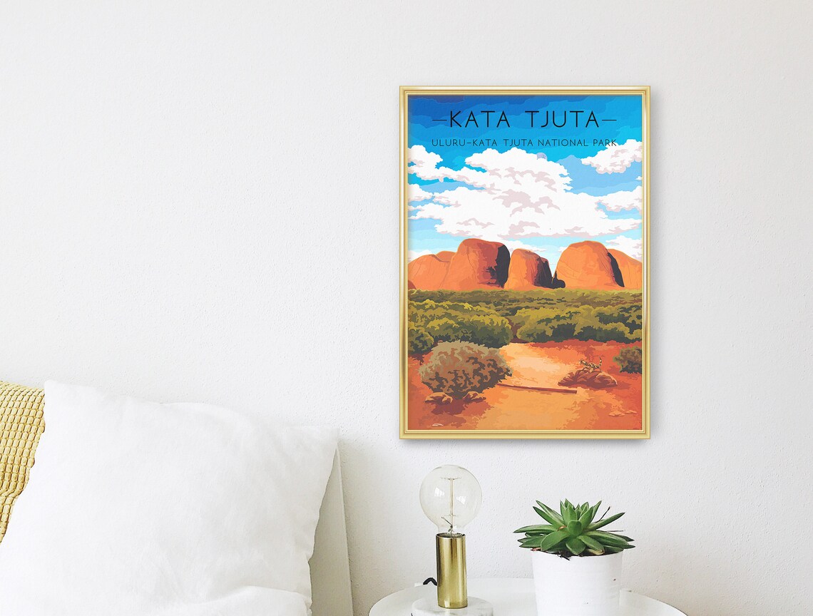 Kata Tjuta Australia Travel Poster, National Park Art - Image 3