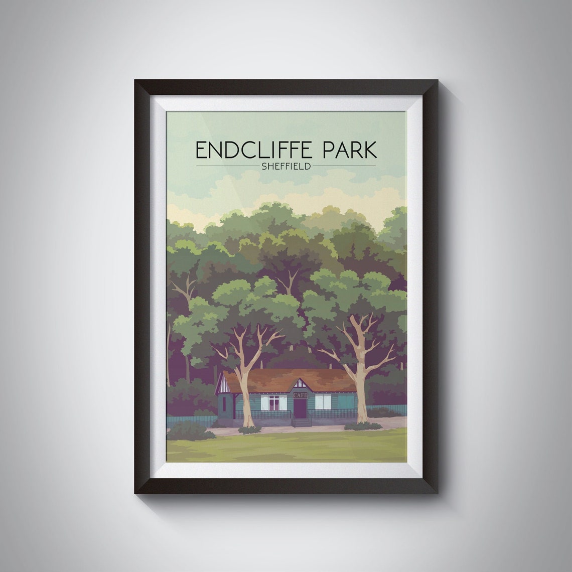 Endcliffe Park Sheffield Woodland Cafe Pavilion Woods Poster