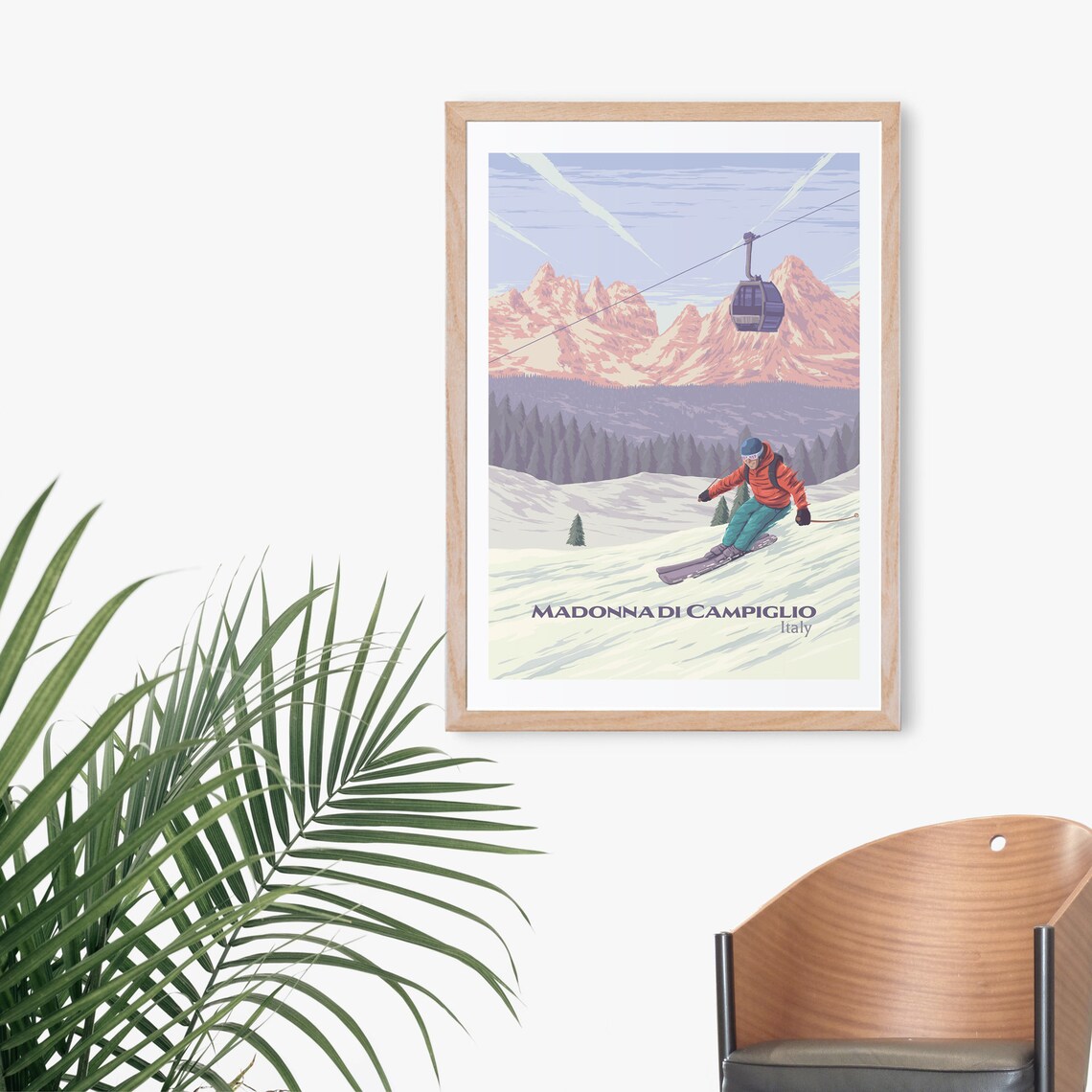 Madonna di Campiglio Italy Ski Resort Dolomites Travel Art Poster - Image 3