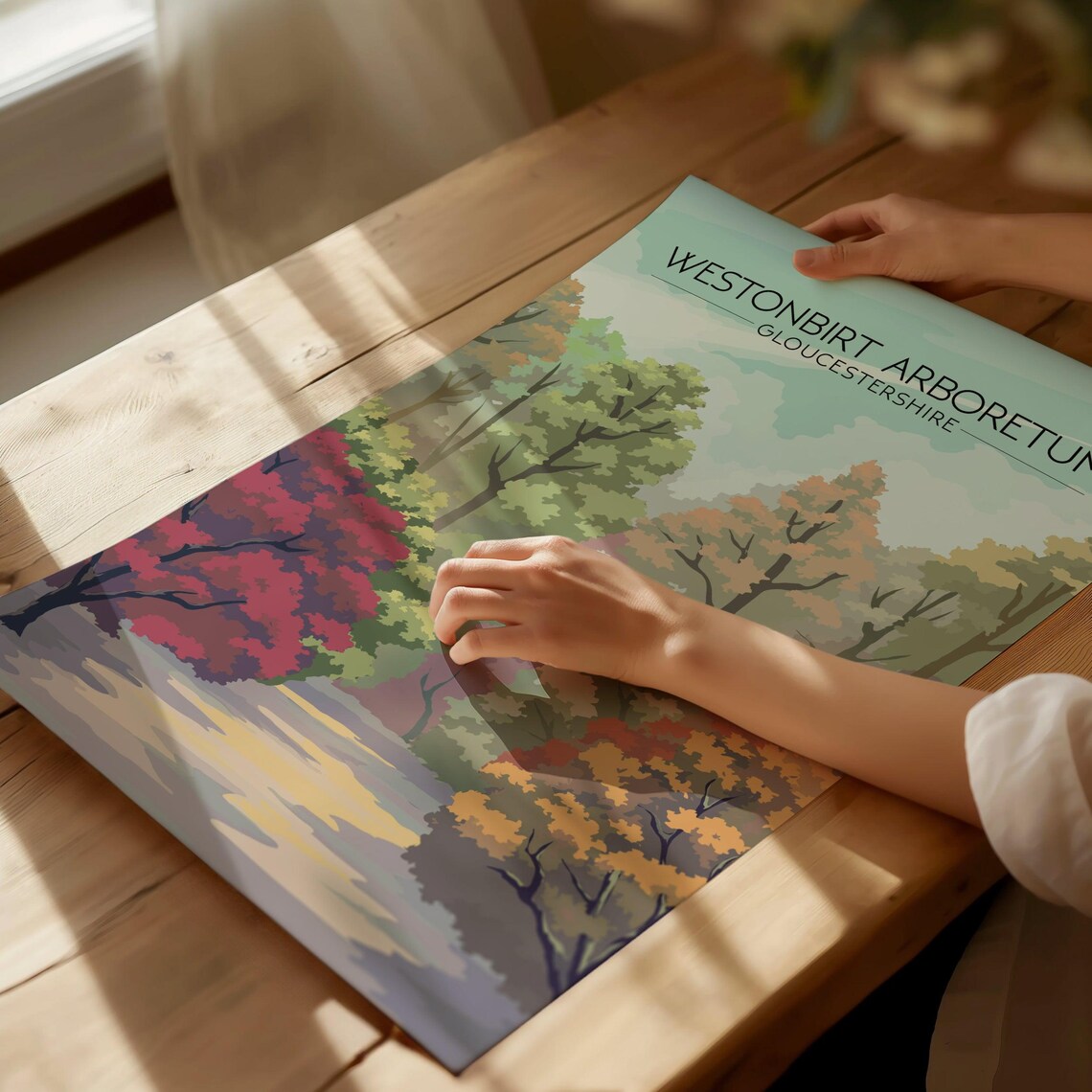 Westonbirt Arboretum Gloucestershire Autumn Trees Travel Poster - Image 2