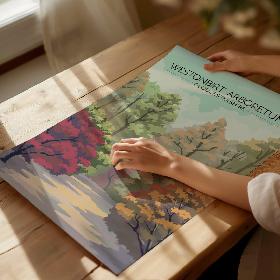 Westonbirt Arboretum Poster The National Arboretum Gloucestershire English Countryside Art Tetbury Travel Print Cotswolds Wall Art - Image 2