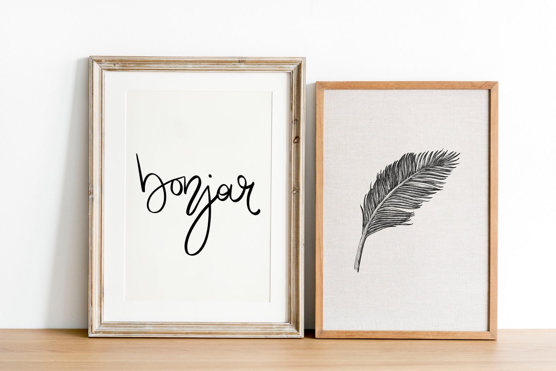 Bonjour Print Good Day Motivational Print Positive Quote Inspirational French Print Inspirational Wall Art French Home Decor - Image 3