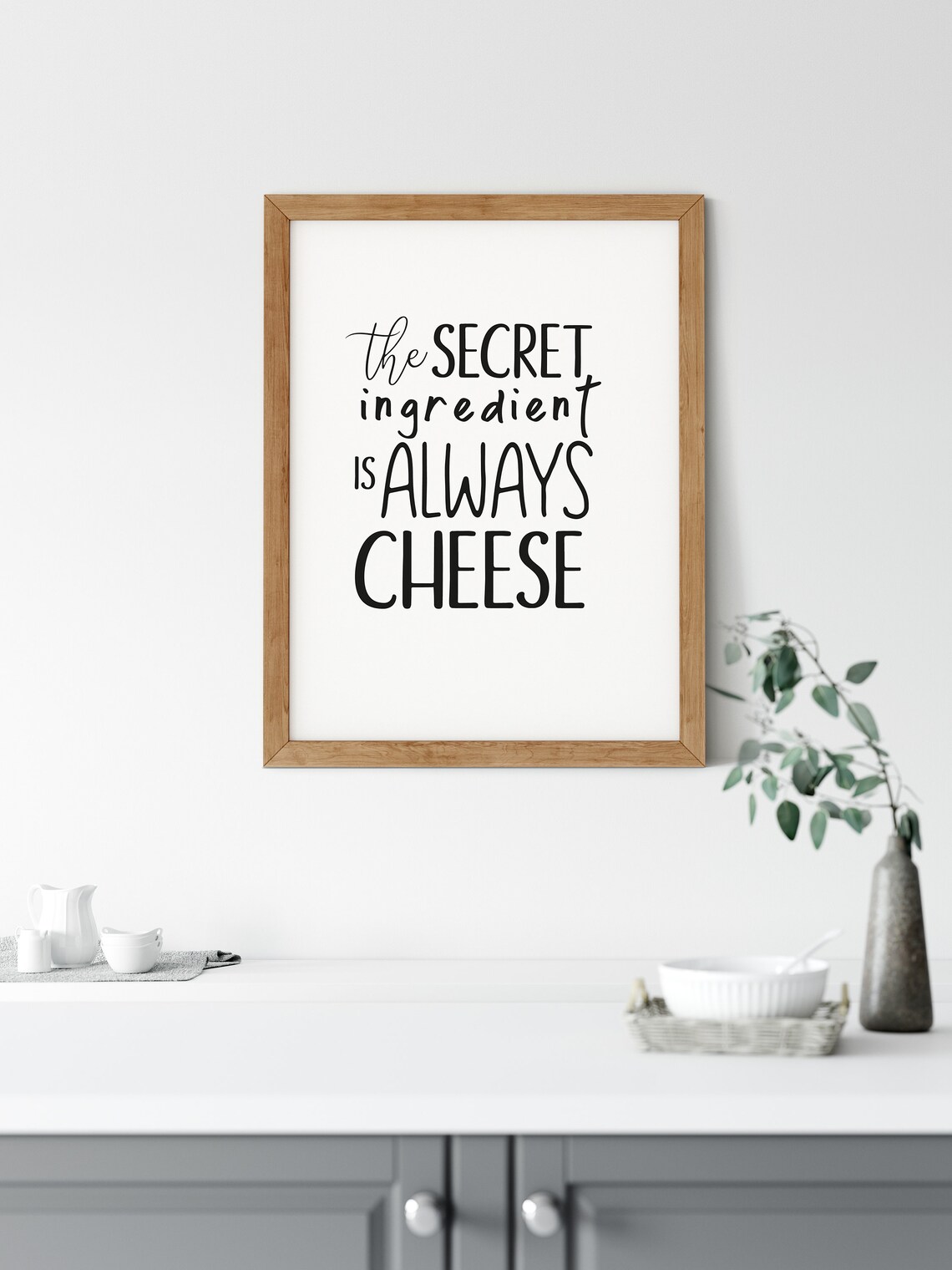 The Secret Ingredient Is Always Cheese, Kitchen Print - Image 3