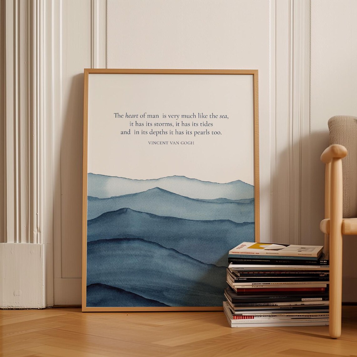 Van Gogh-Inspired Quote Print, Coastal Wall Art - Image 3