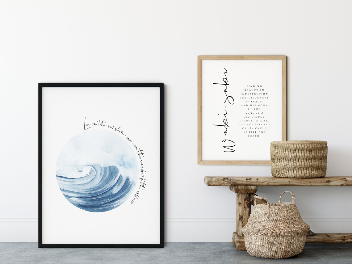 Wabi Sabi Definition Japanese Beauty Imperfection Quote Wall Poster - Image 3