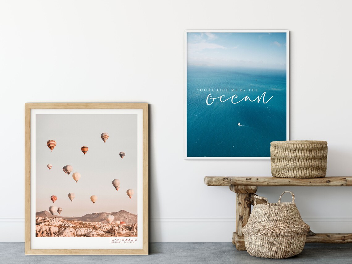 Youll Find Me By The Ocean Sailboat Aerial Blue Coastal Wall Print - Image 5