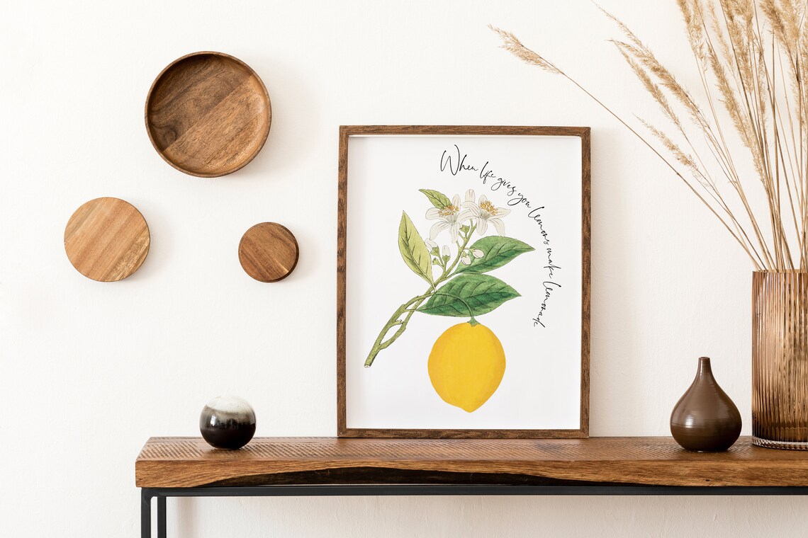 When Life Gives You Lemons Make Lemonade Kitchen Dining Wall Decor Kitchen Print Dining Wall Decor Bar Decor Lemons Print New Home - Image 5