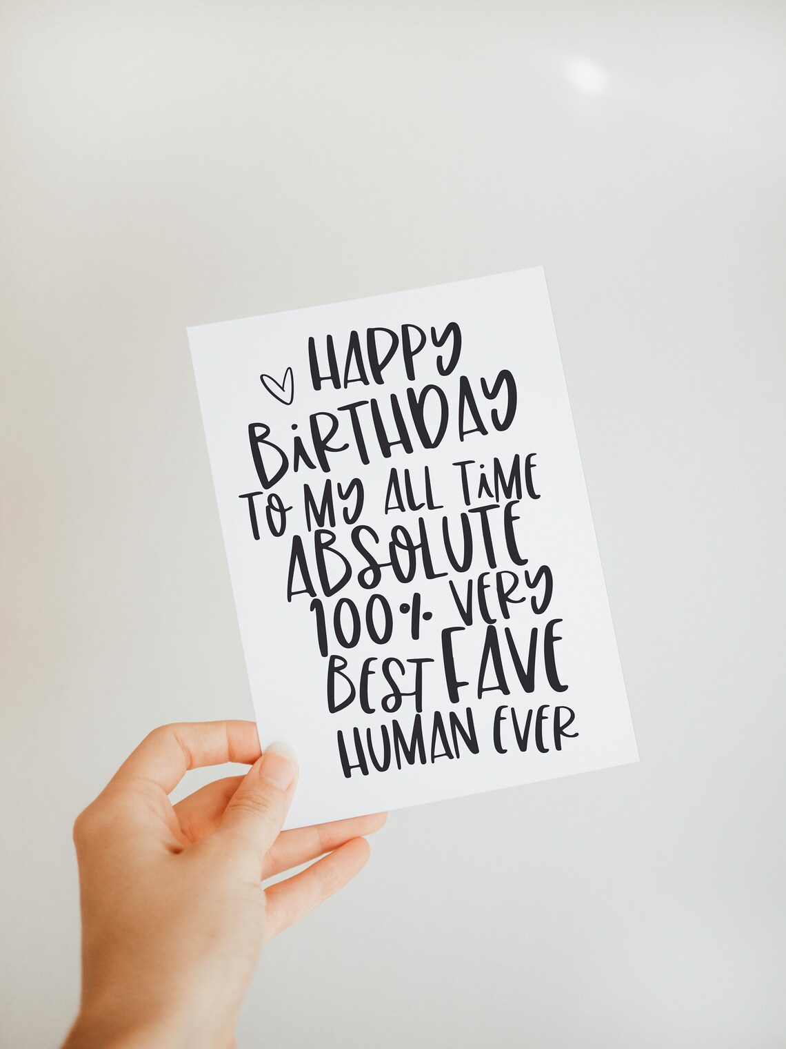 Happy Birthday To My Favourite Human Greeting Card - Image 3