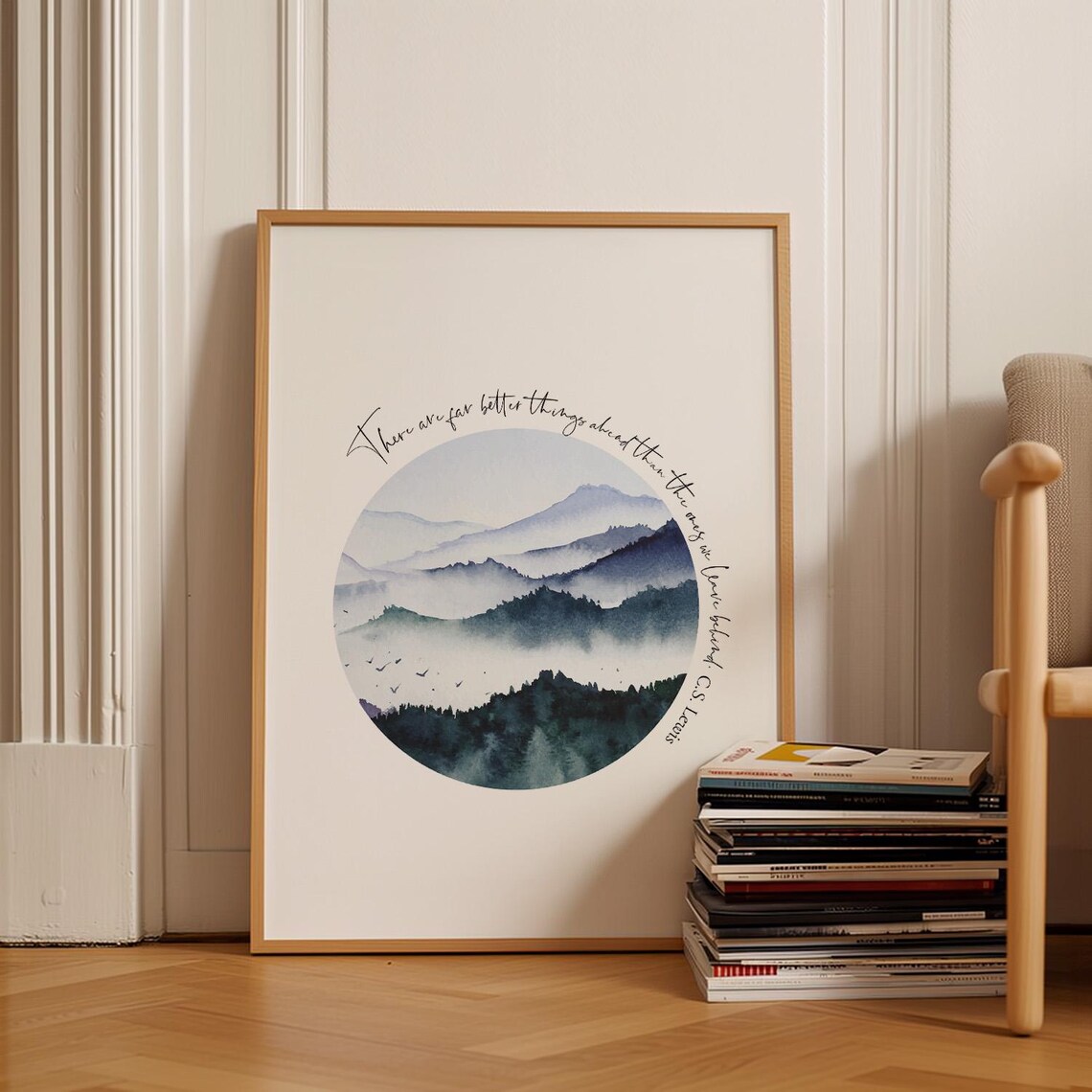 C.S. Lewis Quote Print, Coastal Beach House Art