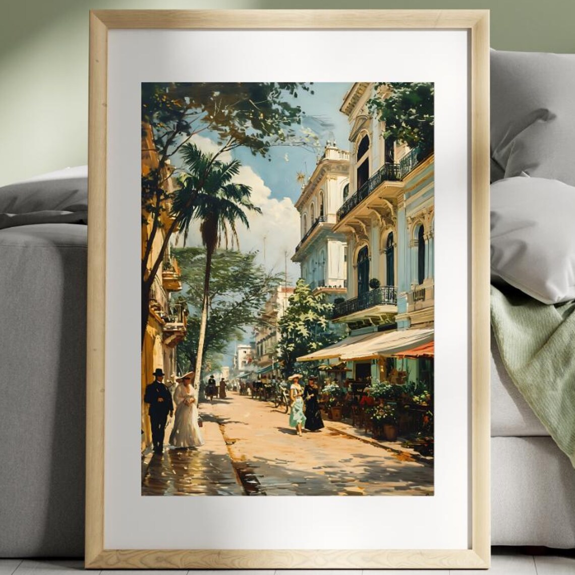 Havana Vintage Travel Poster, Retro Art Print