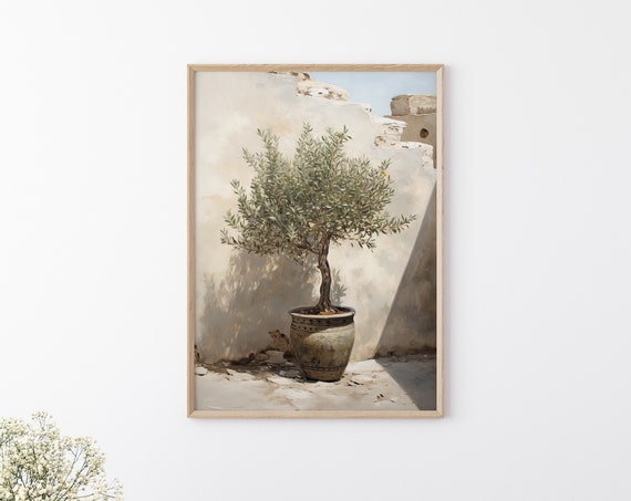 Olive Tree Painting Vintage Olive Plant Painting Greece Paintings Italy Paintings Olive Branch Print Mediterranean Wall Art