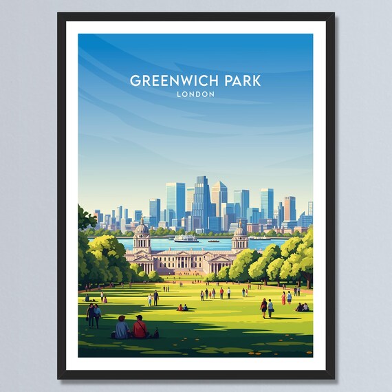 Greenwich Park London River View Old Royal Naval College Lawn Poster