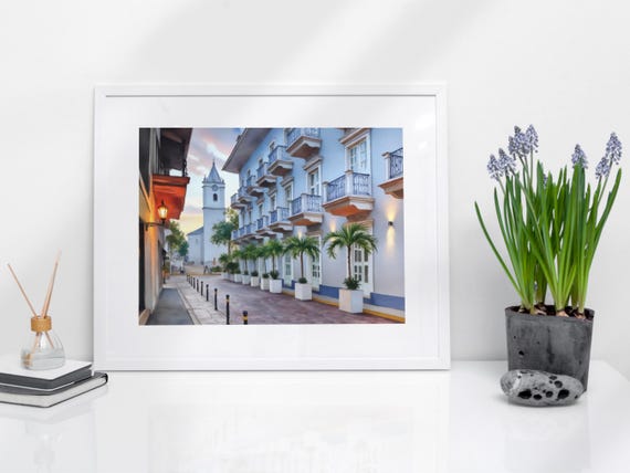 Casco Viejo Watercolor Art Print Panama City Old Town Travel Wall Central America Poster Lover