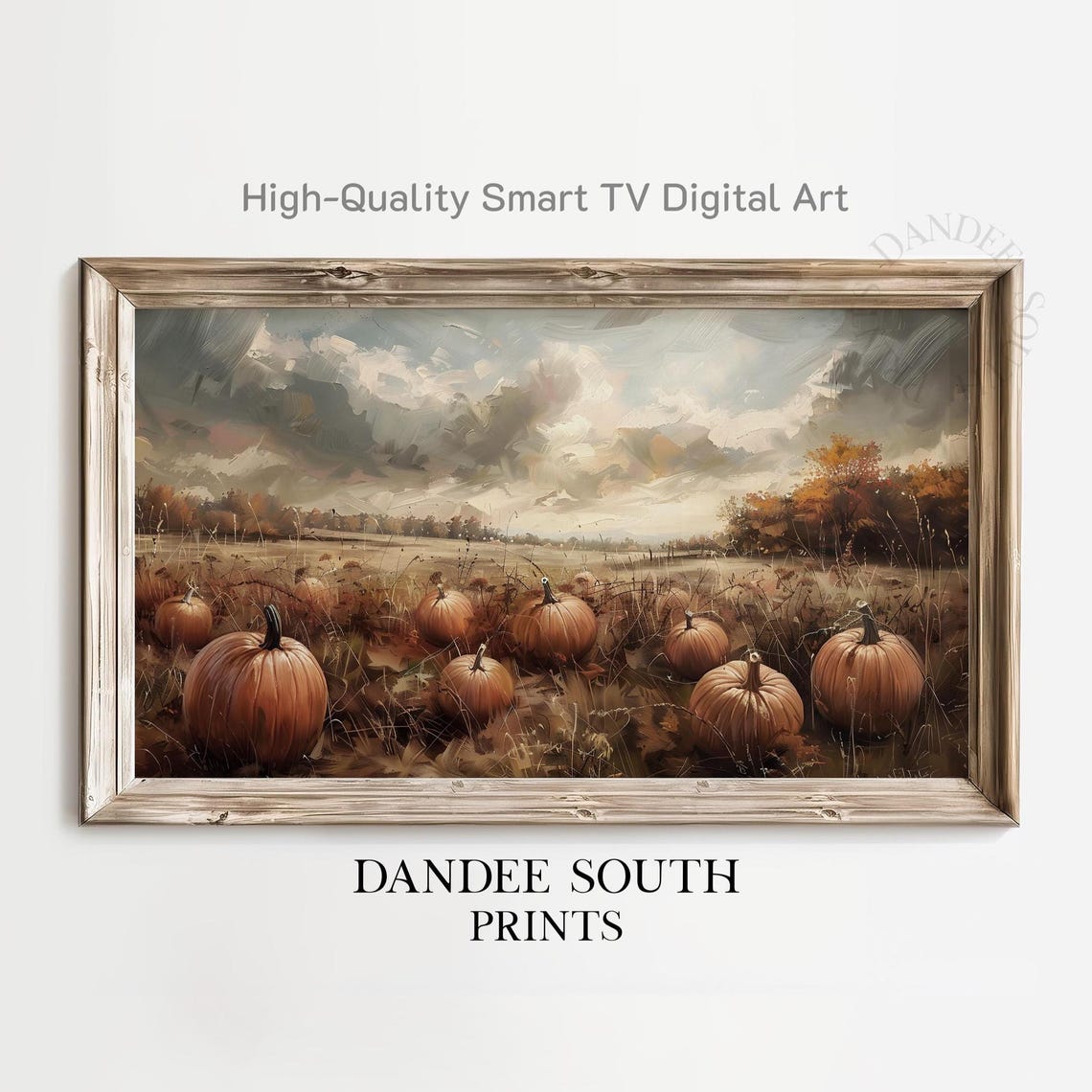 Fall Pumpkin Patch Tv Art For Frame Smart Autumn Painting Farmhouse Decor Screen Display Tv063