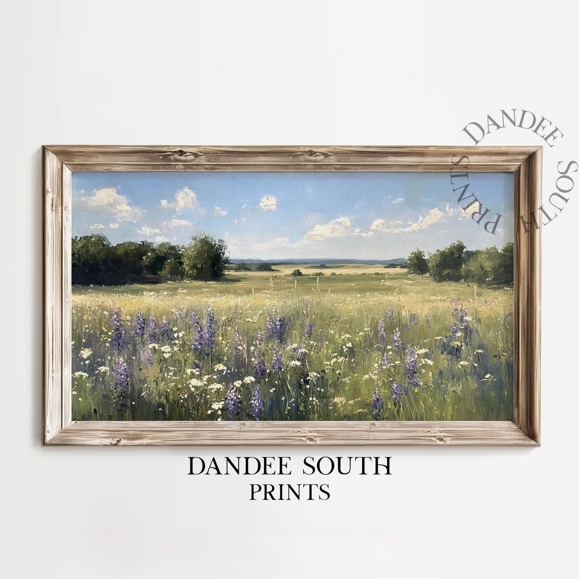 Wildflowers Landscape Tv Art For Frame Smart Spring Flowers Painting Floral Home Decor Tv012