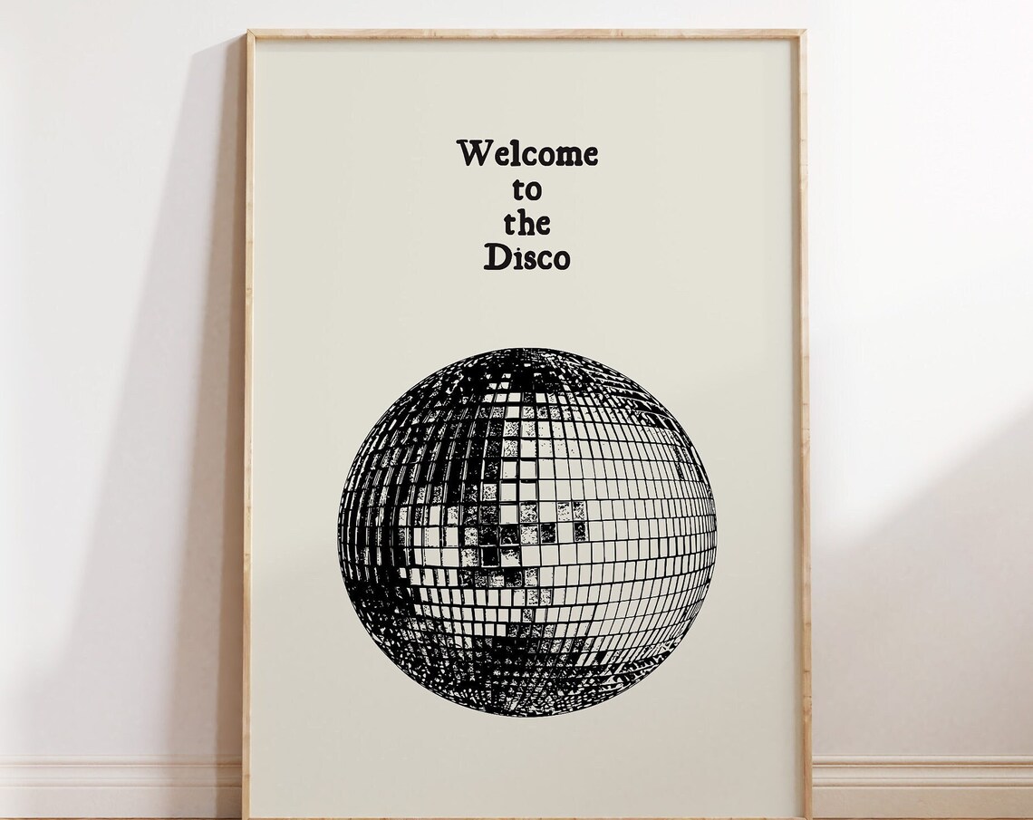 Welcome To The Disco Print, Vintage Dance Poster