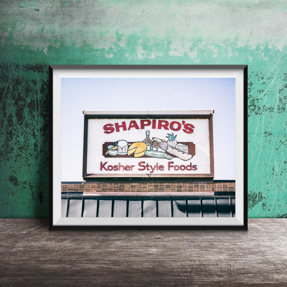 Shapiros Kosher Style Foods Deli Rooftop Sign Indianapolis Poster