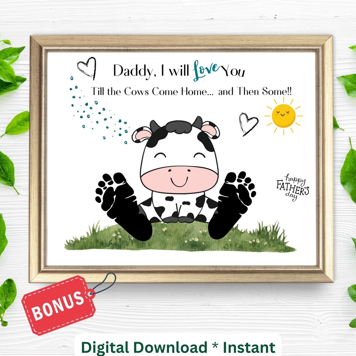 Father's Day Cow Handprint Keepsake for Dad