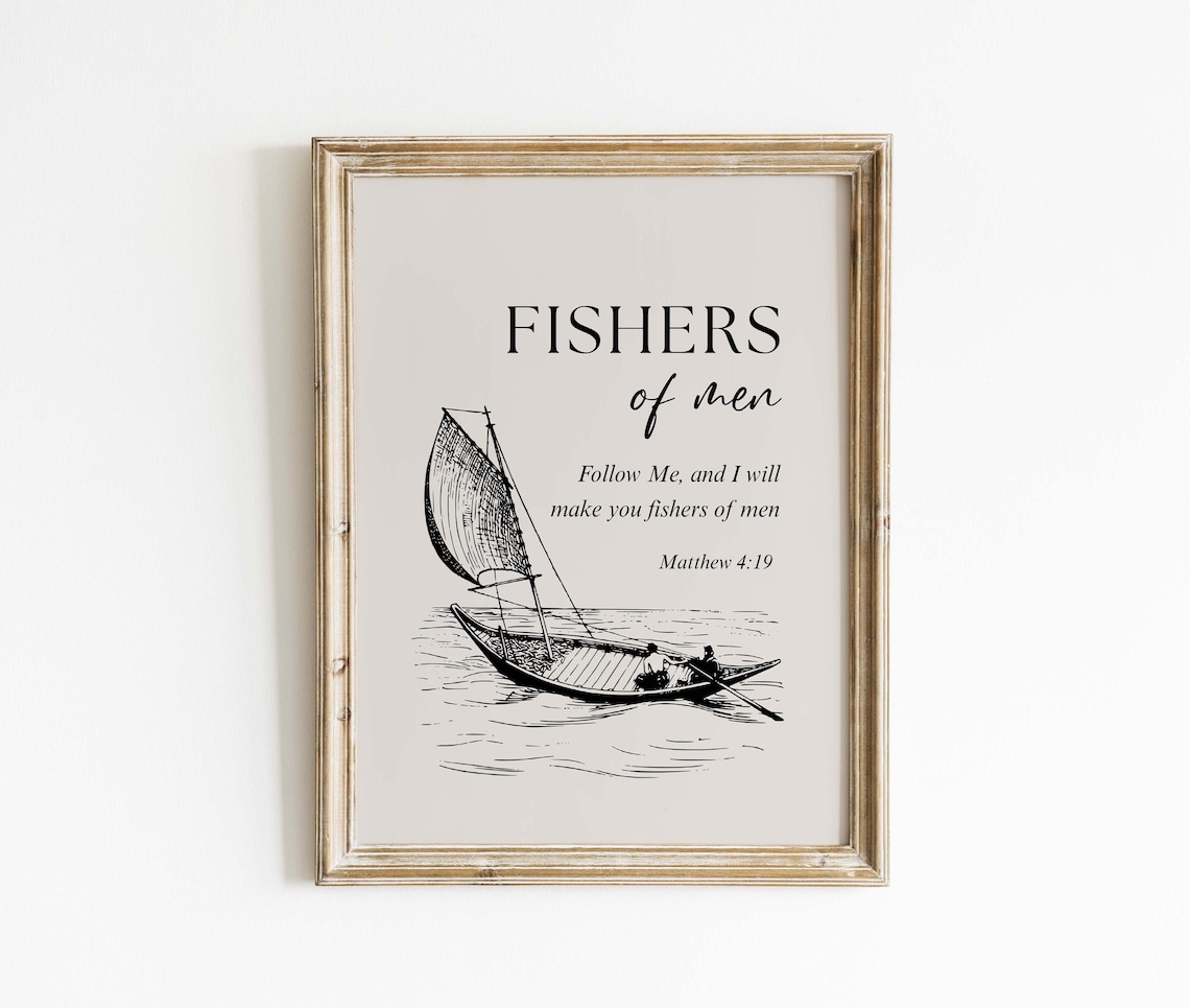 Matthew 4:19 Follow Me, Fishers Of Men Poster