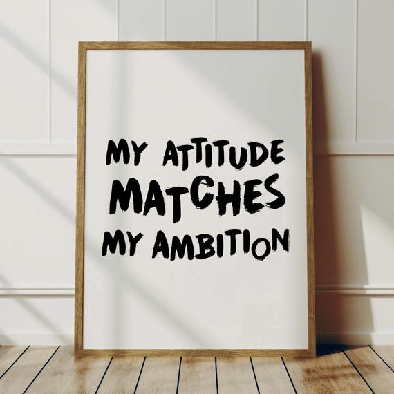 Abraham Hicks Quote Print Motivational Black Typography Wall Art