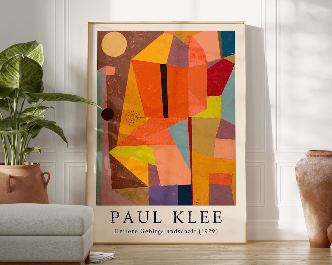 Paul Klee Heitere Gebirgslandschaft 1929, Vintage