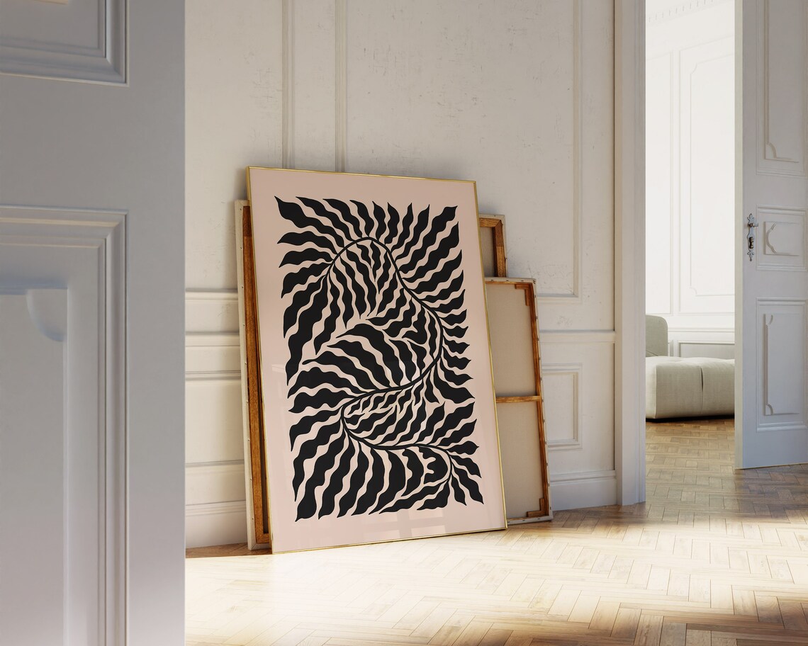 Abstract Botanical Matisse-Inspired Floral Art Print