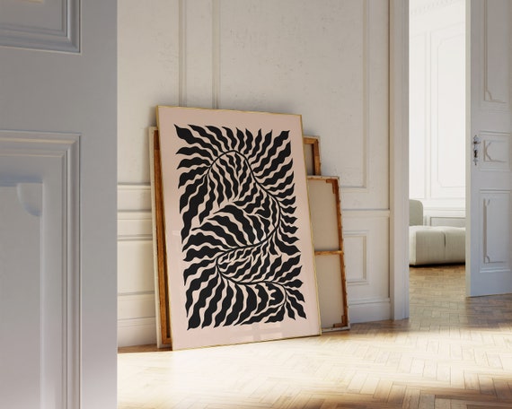 Abstract Botanical Matisse-Inspired Floral Art Print