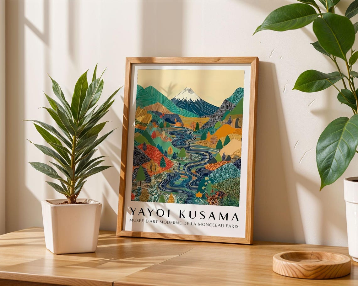 Yayoi Kusama Mount Fuji Print Japanese Mountain Landscape Poster Colourful Modern Art For Living Room Bedroom Or Office - Image 6