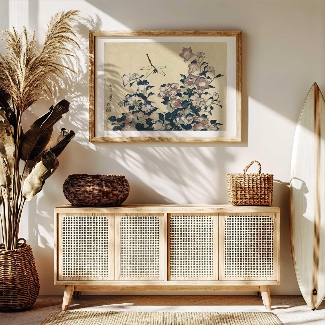 Katsushika Hokusai Dragonfly And Bellflower, Ukiyo-E - Image 5