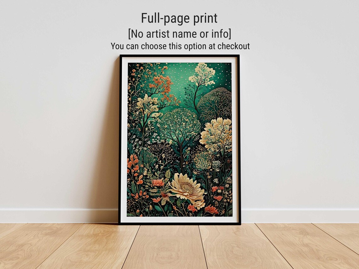 Yayoi Kusama Inspired Midnight Botanical Flower Garden Art Poster - Image 4