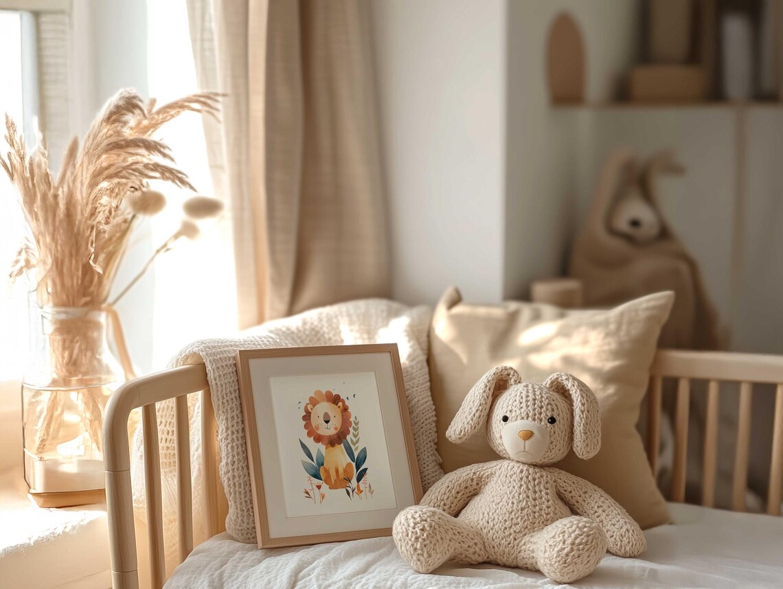 Nursery Lion Print, Cute Animal Nursery Decor - Image 2