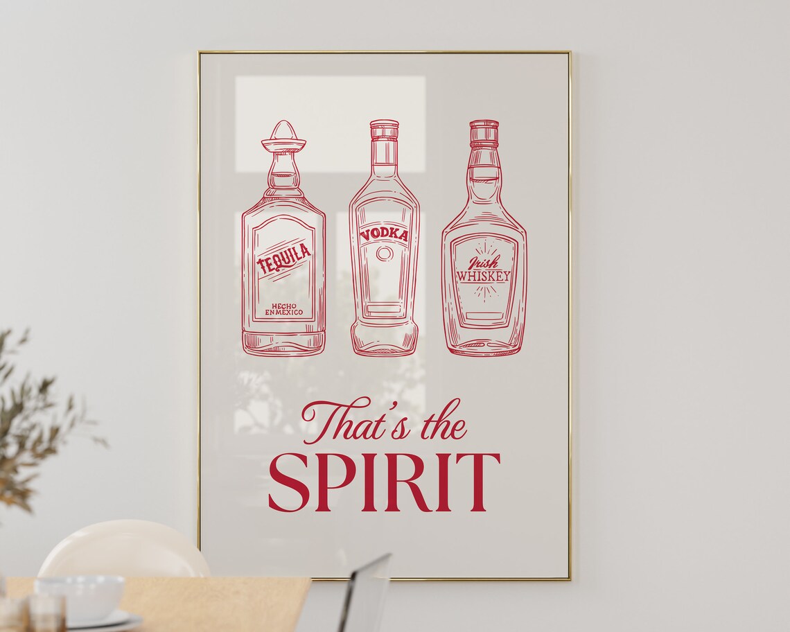 That’s The Spirit Vintage Liquor Bar Art Print - Image 2