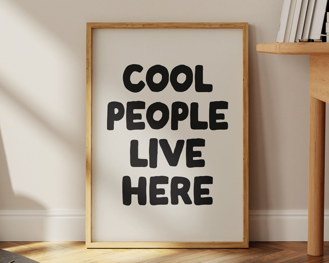 Cool People Live Here Retro Typography Poster - Image 2