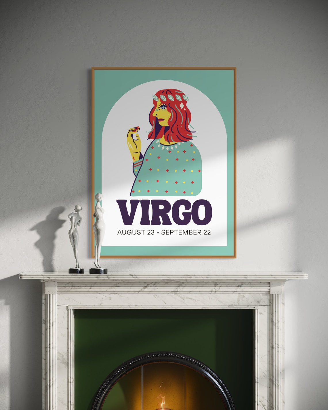 Virgo Retro Astrology Poster