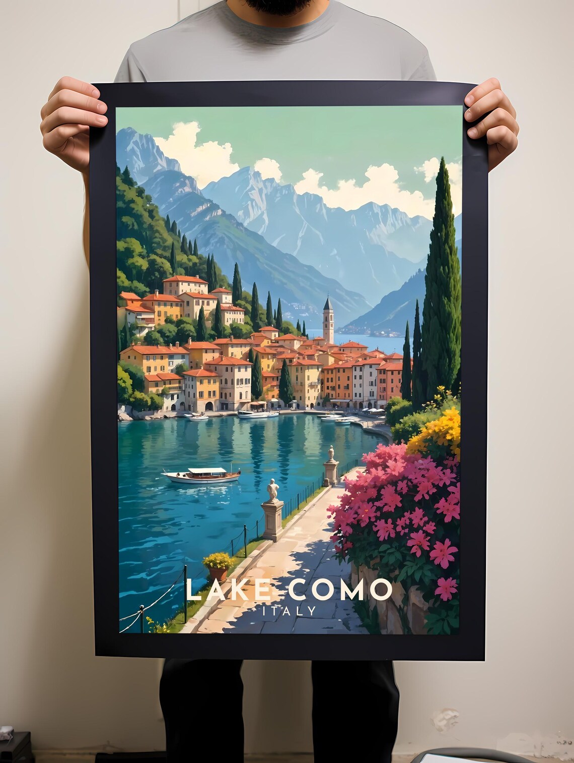 Italy Travel Poster, Lake Como Art Print - Image 2