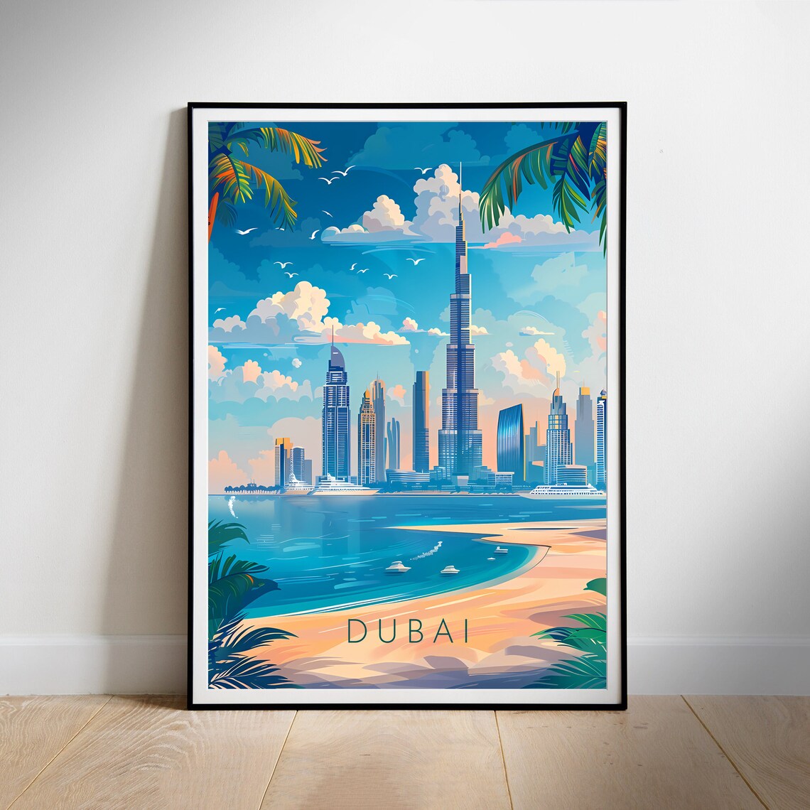 Dubai Travel Poster, Travel Poster Wall Decor - Image 2