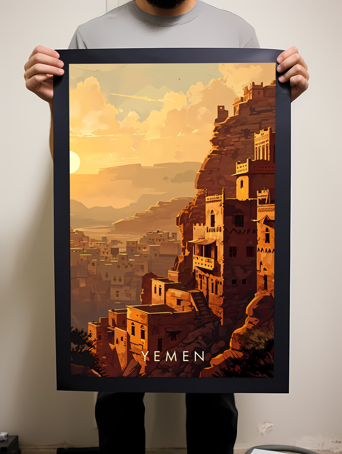 Yemen Travel Poster, Place Print for Home Decor