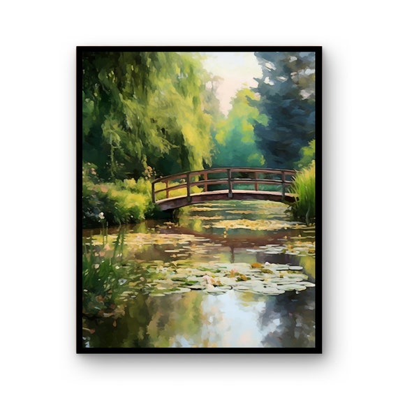 Serene Impressionist Art Print For Home Decor Monet Abstract Pritable Wall Painting Poster