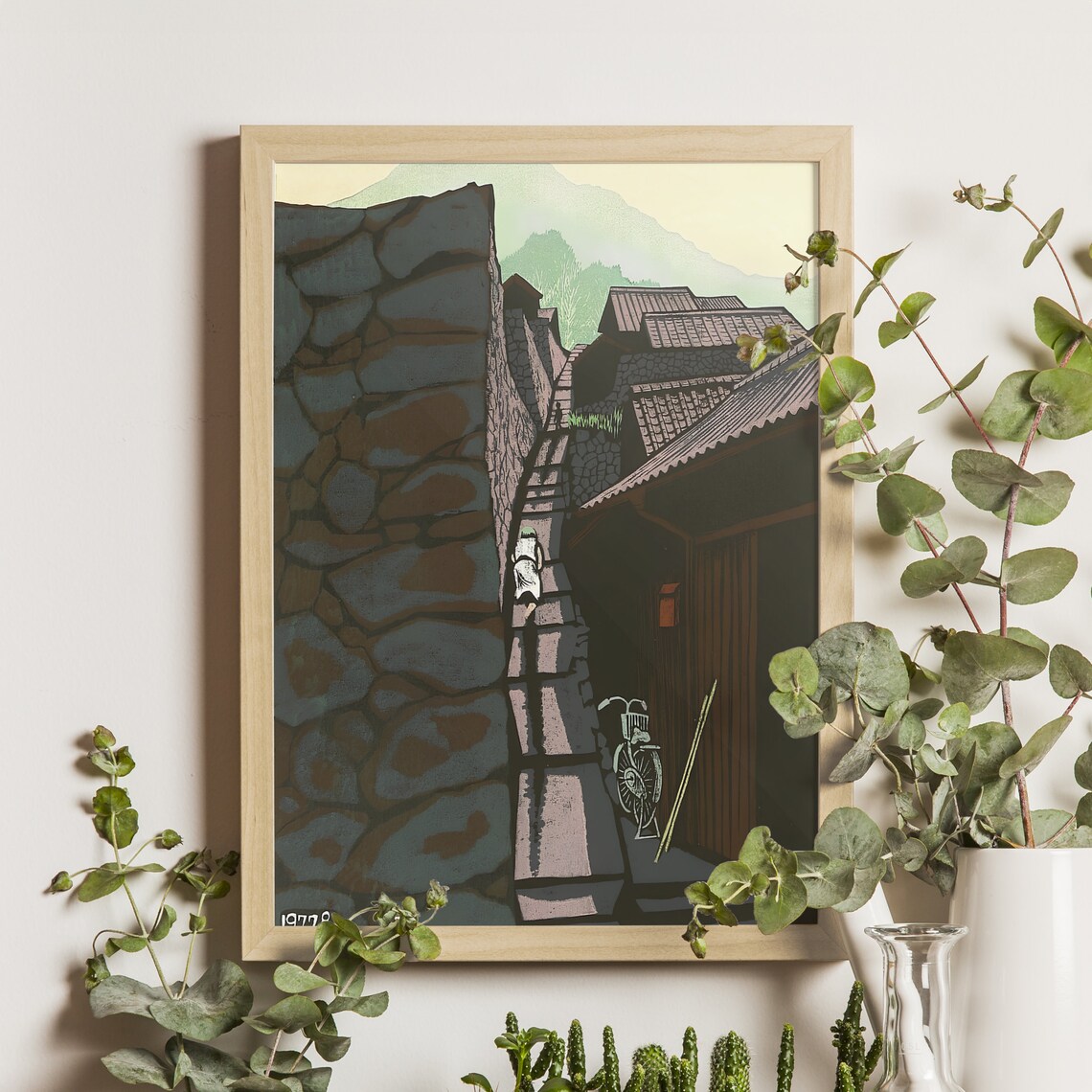 Facing The Sun Ukiyo-e Sunflower Field Art Print