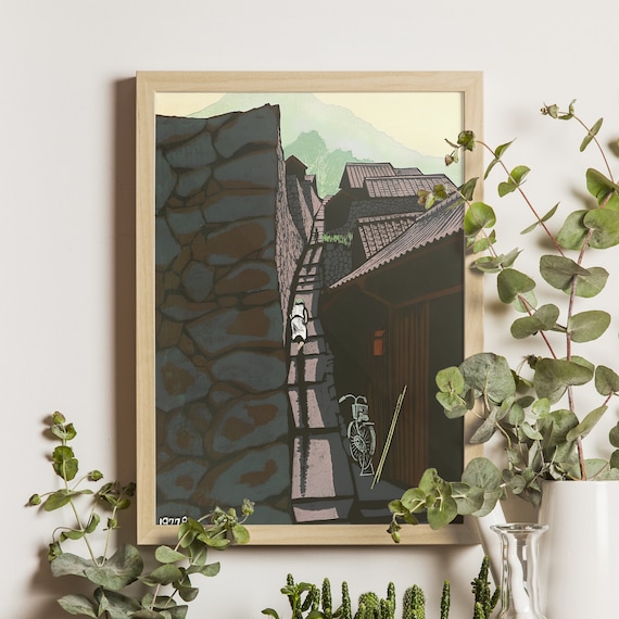 Facing The Sun Ukiyo-e Sunflower Field Art Print