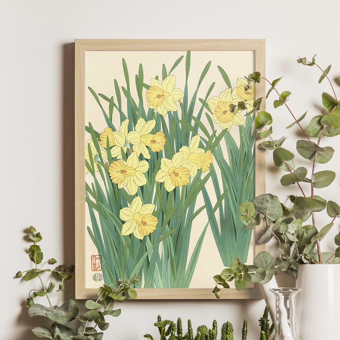 Daffodils Ito Nisaburo Vintage Ukiyo-e Art Print