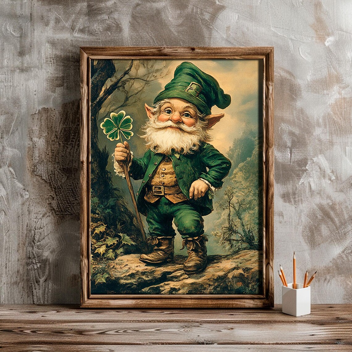 Leprechaun Print, Vintage St Patricks Day Decor - Image 5