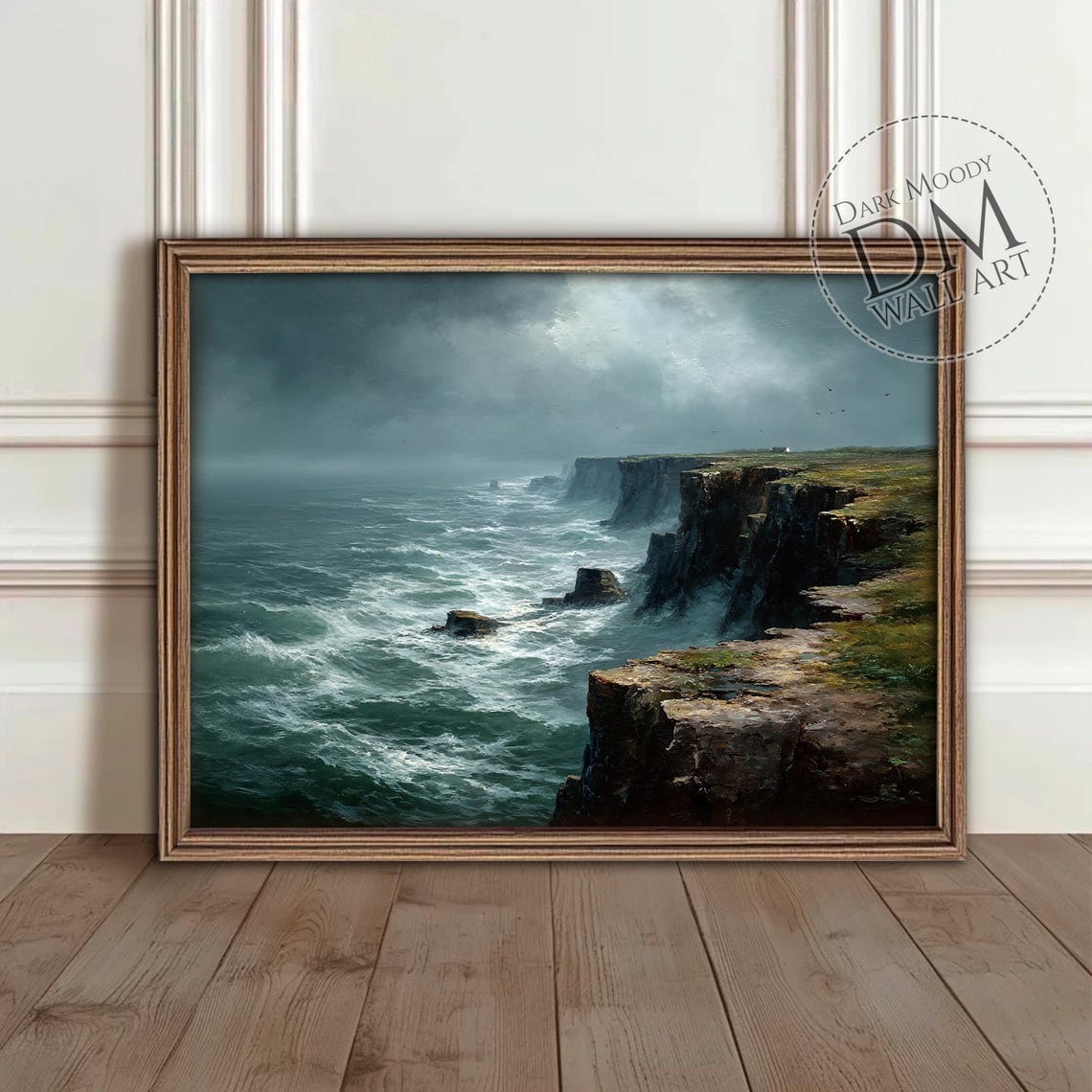 Cliffs Of Moher Ireland Stormy Sea Cliffs Moody Ocean Poster