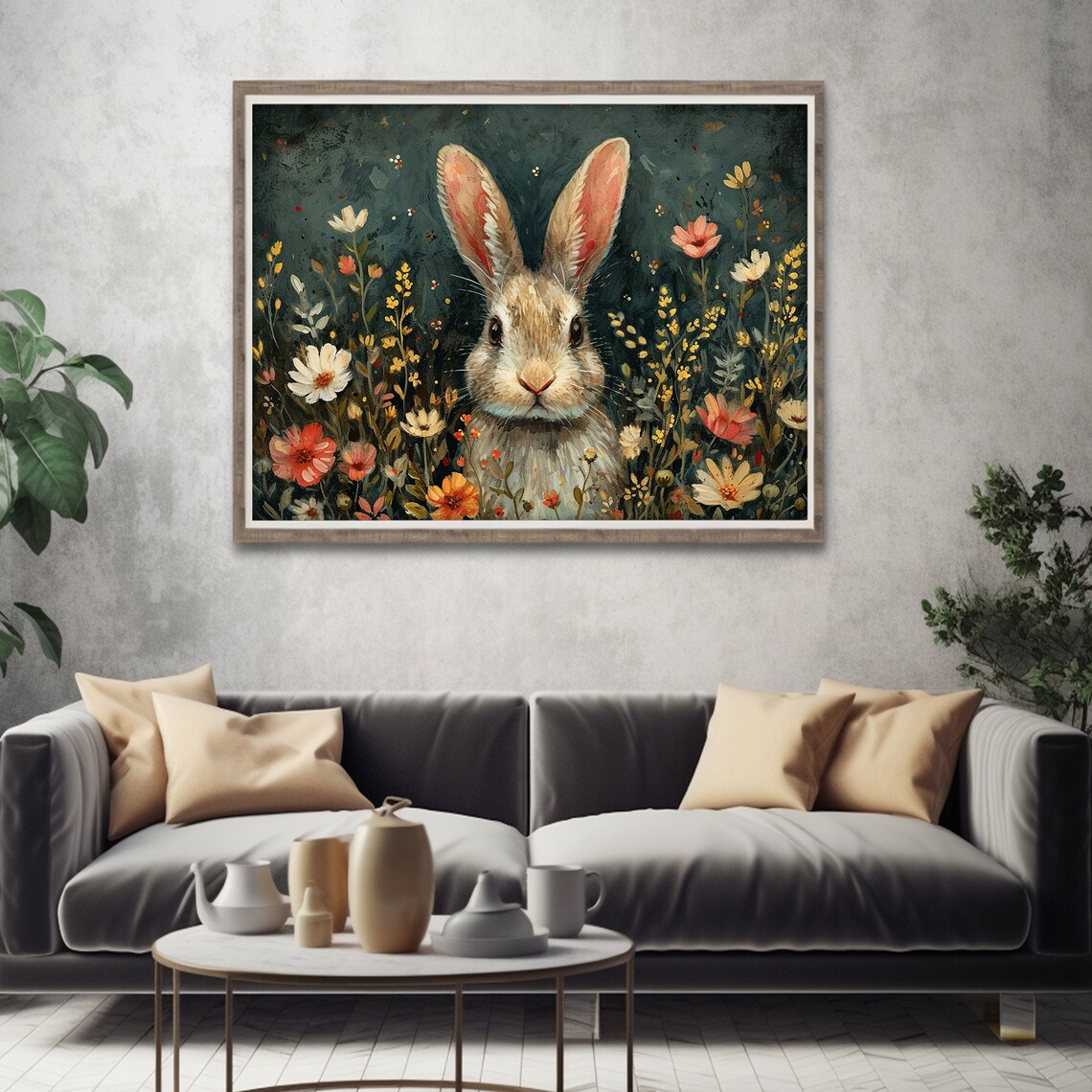 Dark Easter Bunny Art Print, Farmhouse Decor - Image 6