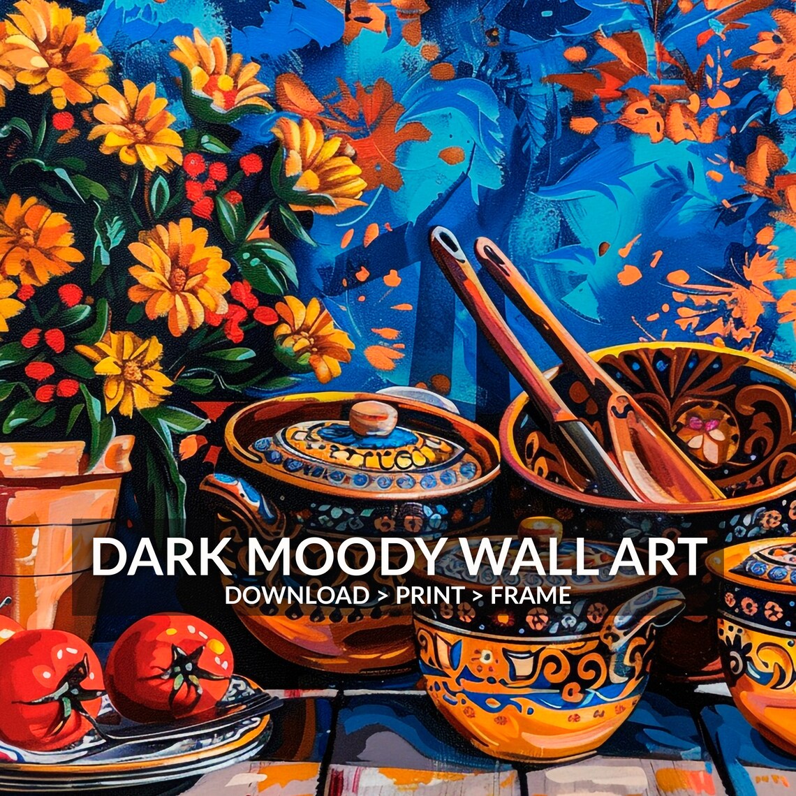 Mexican Talavera Kitchen Still Life Art Print - Image 6